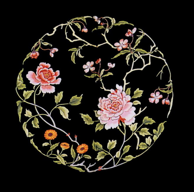 中国传统民间刺绣纹案